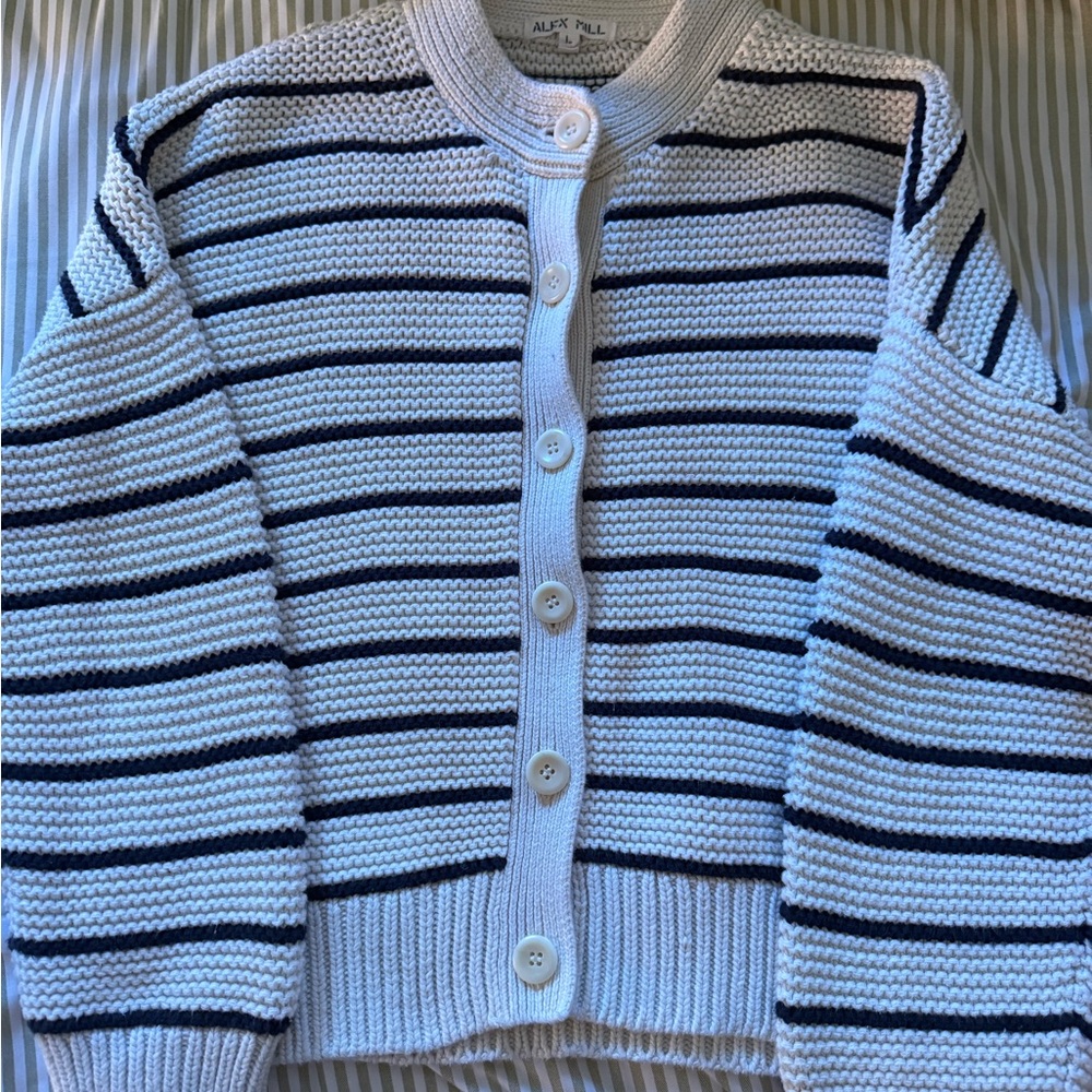 Alex Mill Women's Cardigan - Black and White Stripes